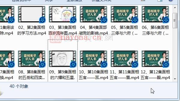 美伢老师《面相美学识人术——看面相识人心》视频40集（约6小时）百度网盘分享