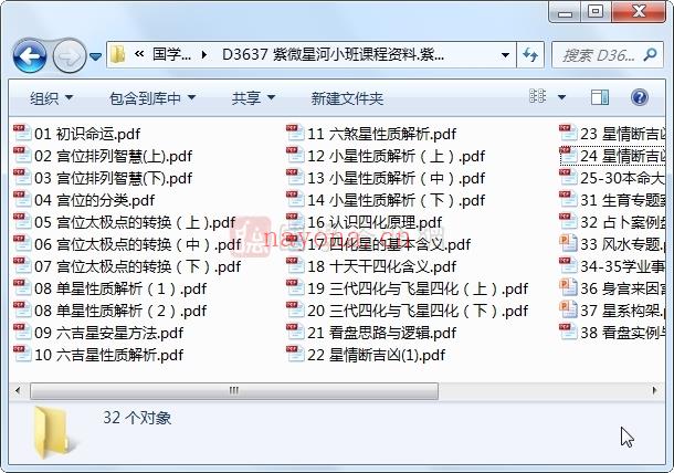 紫微星河小班课程资料32份.紫微阁墨西老师(紫微星河高阶课程30讲)