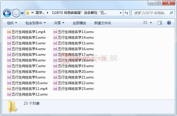 肖渤森首届”说名解性“五行生肖姓名学研修班视频23集