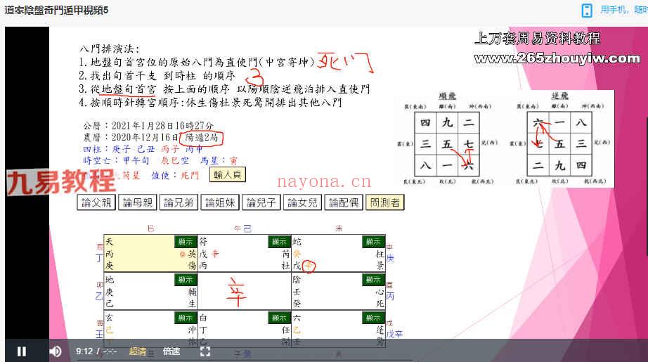 杨国正阴盘奇门调理班课程视频+图片 百度云下载！