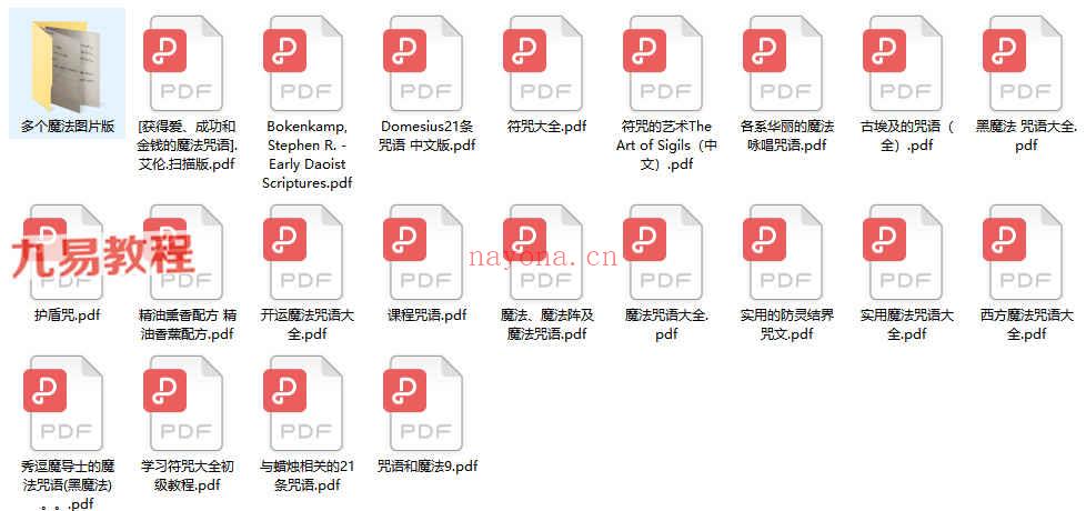 西方【魔法咒语大全】22个资料pdf 百度云下载！(西方魔法咒语符号)