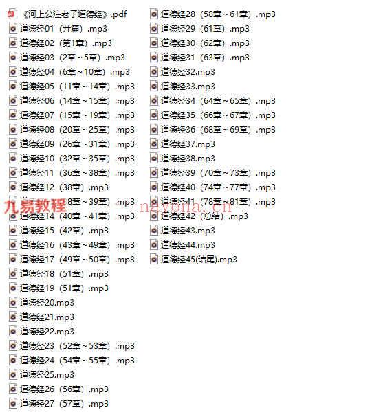 张翔道德经课程录音45集+资料pdf 百度云下载！