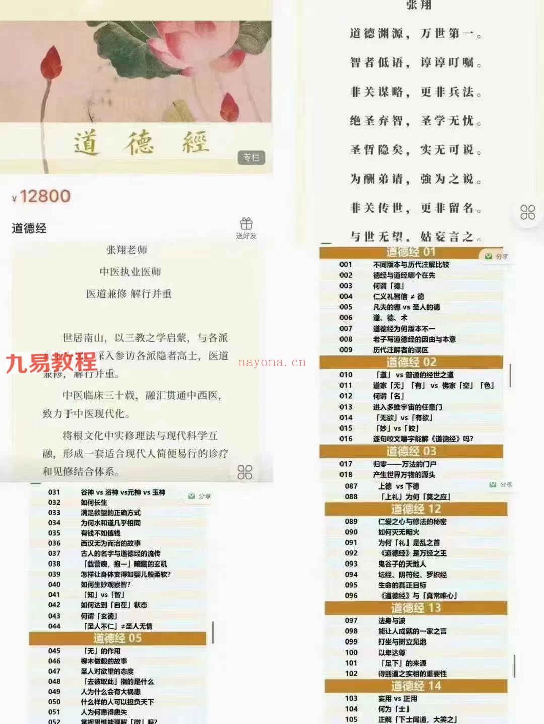 张翔道德经课程录音45集+资料pdf 百度云下载！