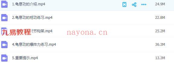 龟息功课程视频5集 百度云下载！(龟息功教学视频)