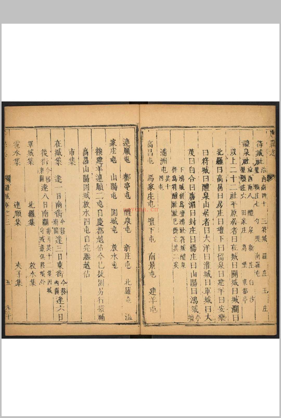 唐县志 十八卷 张珽等纂  王政修.清康熙12年 [1673] 修刊本