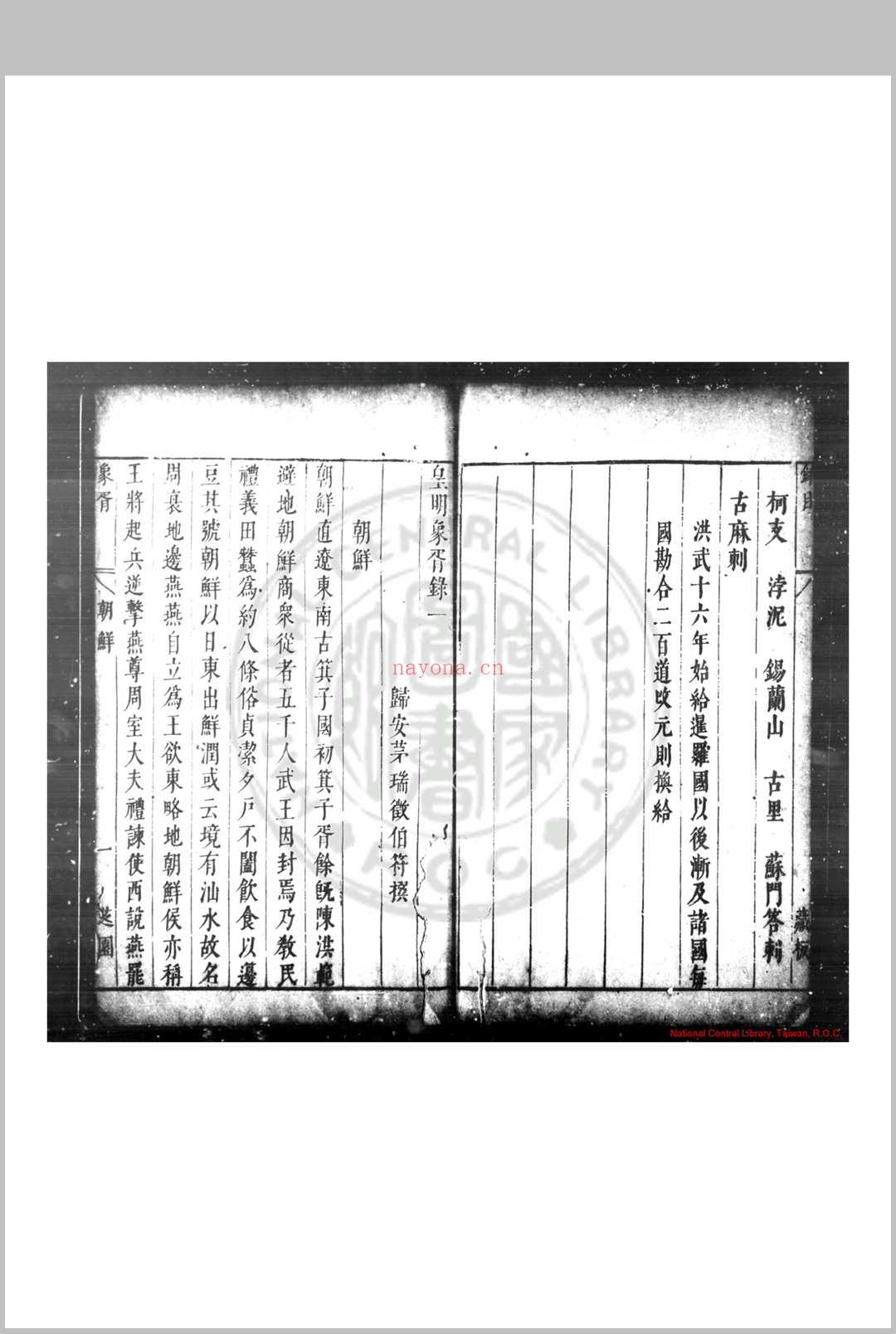 皇明象婿录 (明)茅瑞徵撰 明崇祯间(1628-1644)归安茅氏原刊本