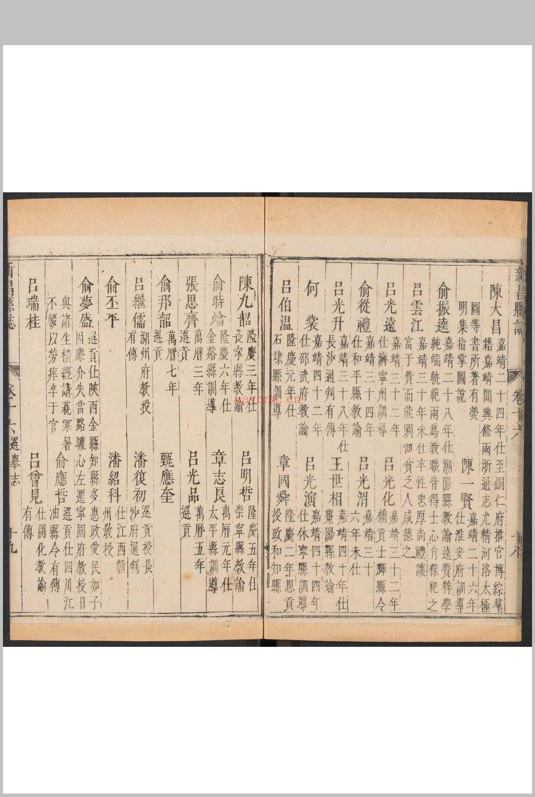 新昌县志  十八卷 吕曾柟等纂  刘作梁修.清康熙10年 [1671]