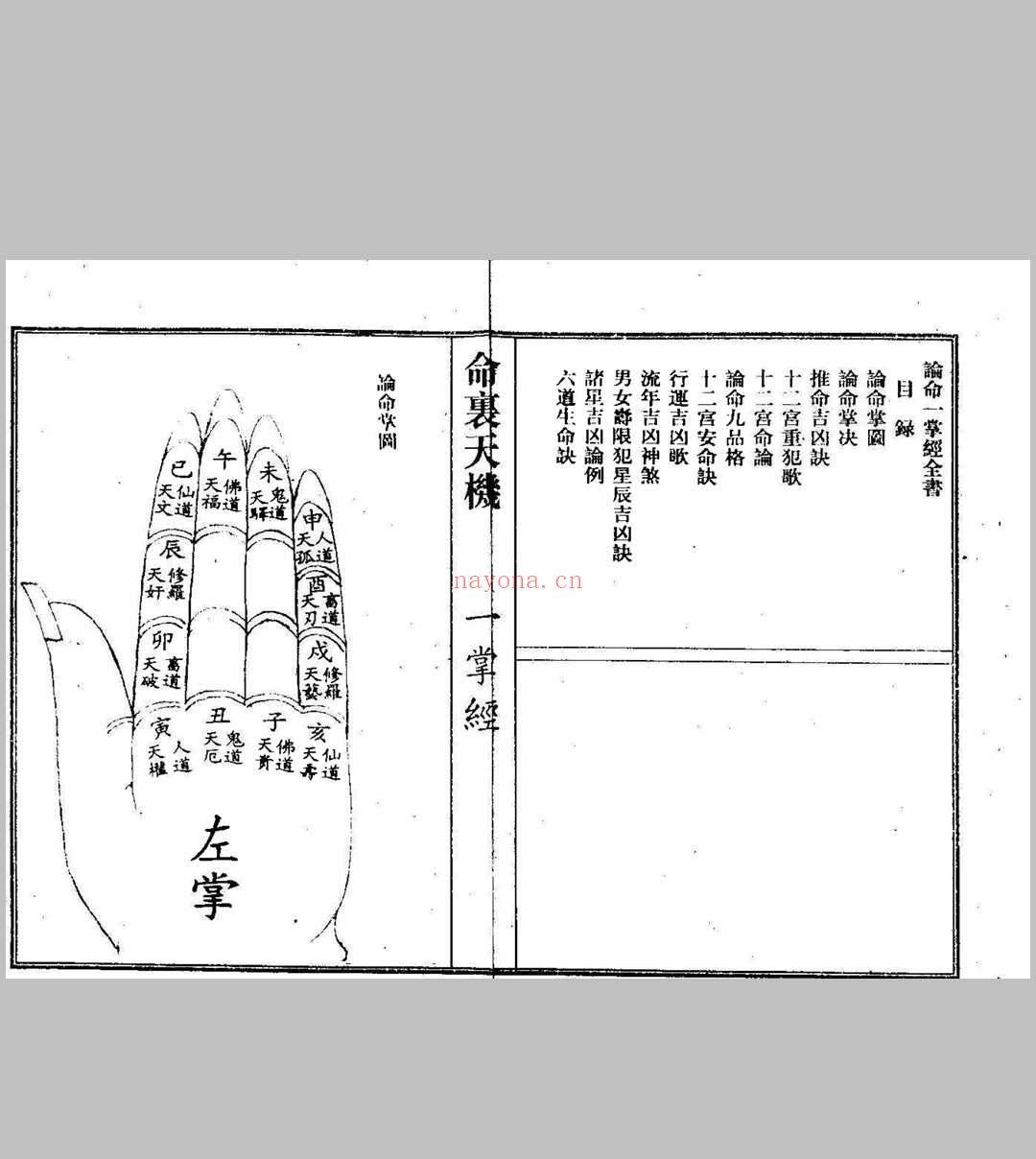 《命理天机一掌经》 (命理天机一掌经详解)