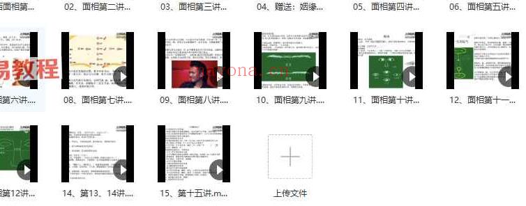 《【七星山人传道】面相视频系列课》-15集 百度云下载！