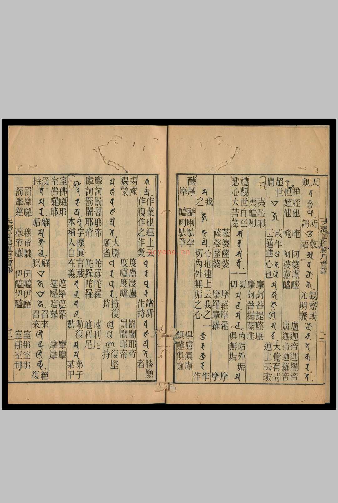 大悲心陀罗尼会译  略仪 伽梵逹摩 大广智不空译1923 (大悲心陀罗尼十种心)