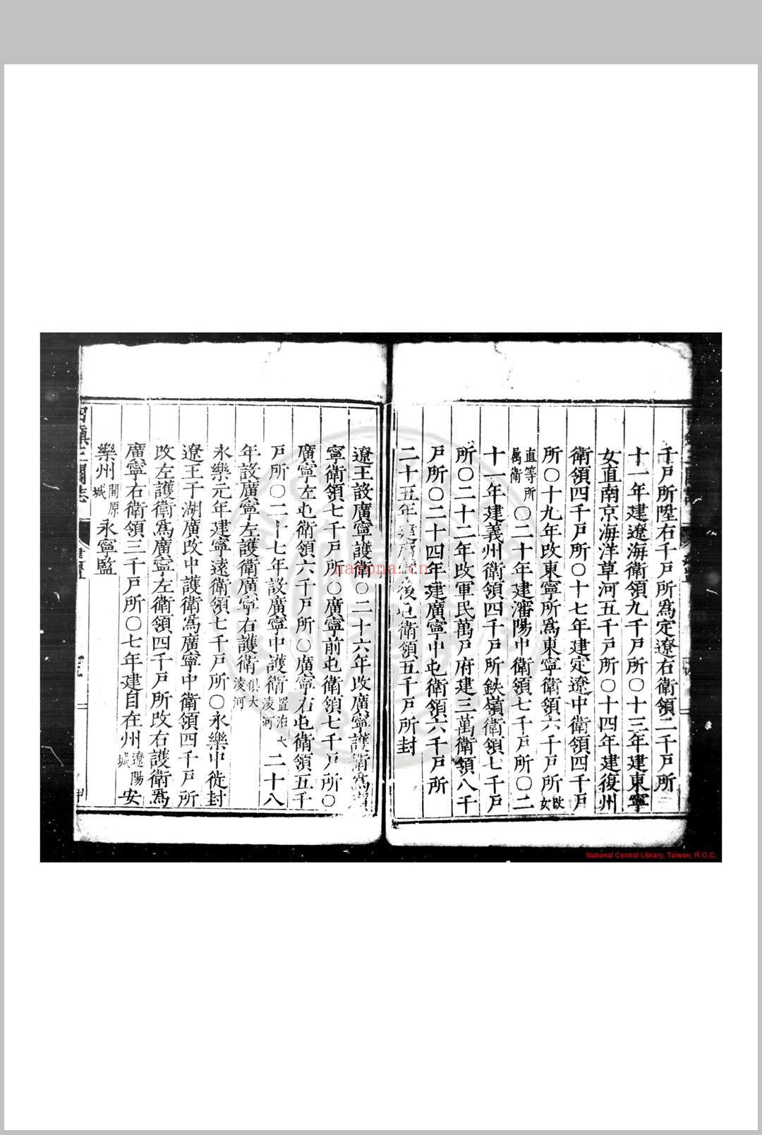 四镇三关志 (明)刘效祖等撰 明万历丙子(四年, 1576)原刊本