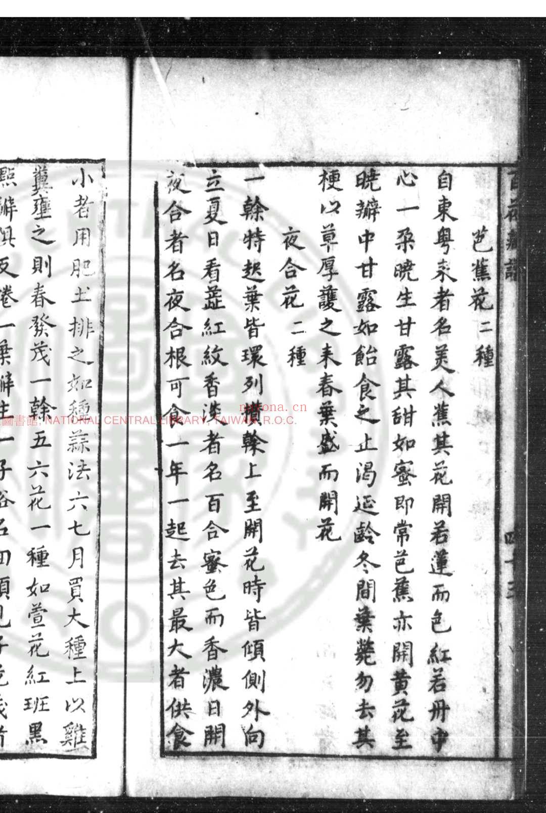 新镌江道宗百花藏谱 (明)江之源撰 (明)江一桂续 明万历壬子(四十年)武林江氏原刊本