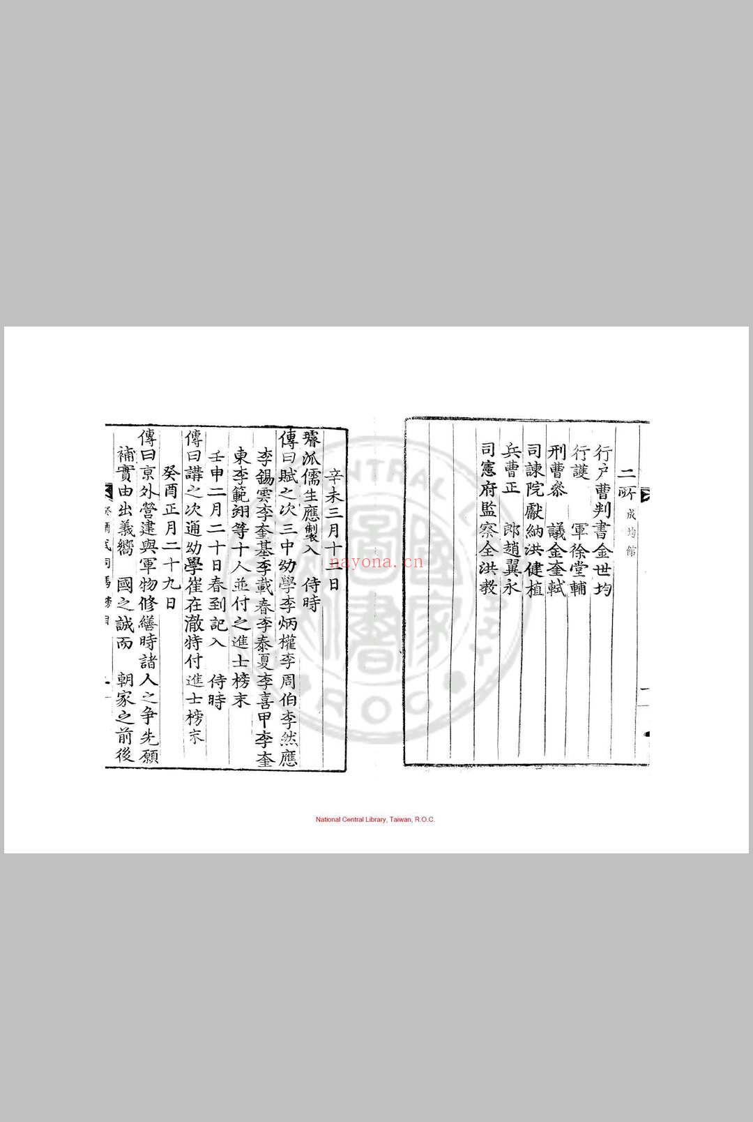 崇祯纪元后四癸酉式司马榜目 清嘉庆十八年(朝鲜纯祖十三年, 1813)朝鲜芸阁活字本