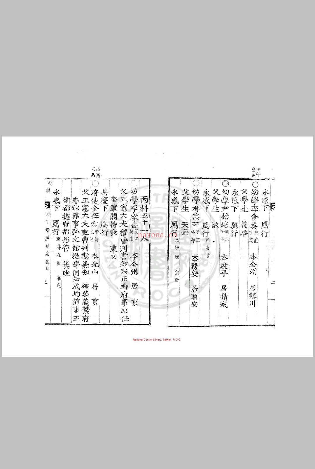 崇祯后五壬午庆科增广文武科殿试榜目 清光绪十四年(朝鲜高宗二十五年, 1888)朝鲜恩门活字本