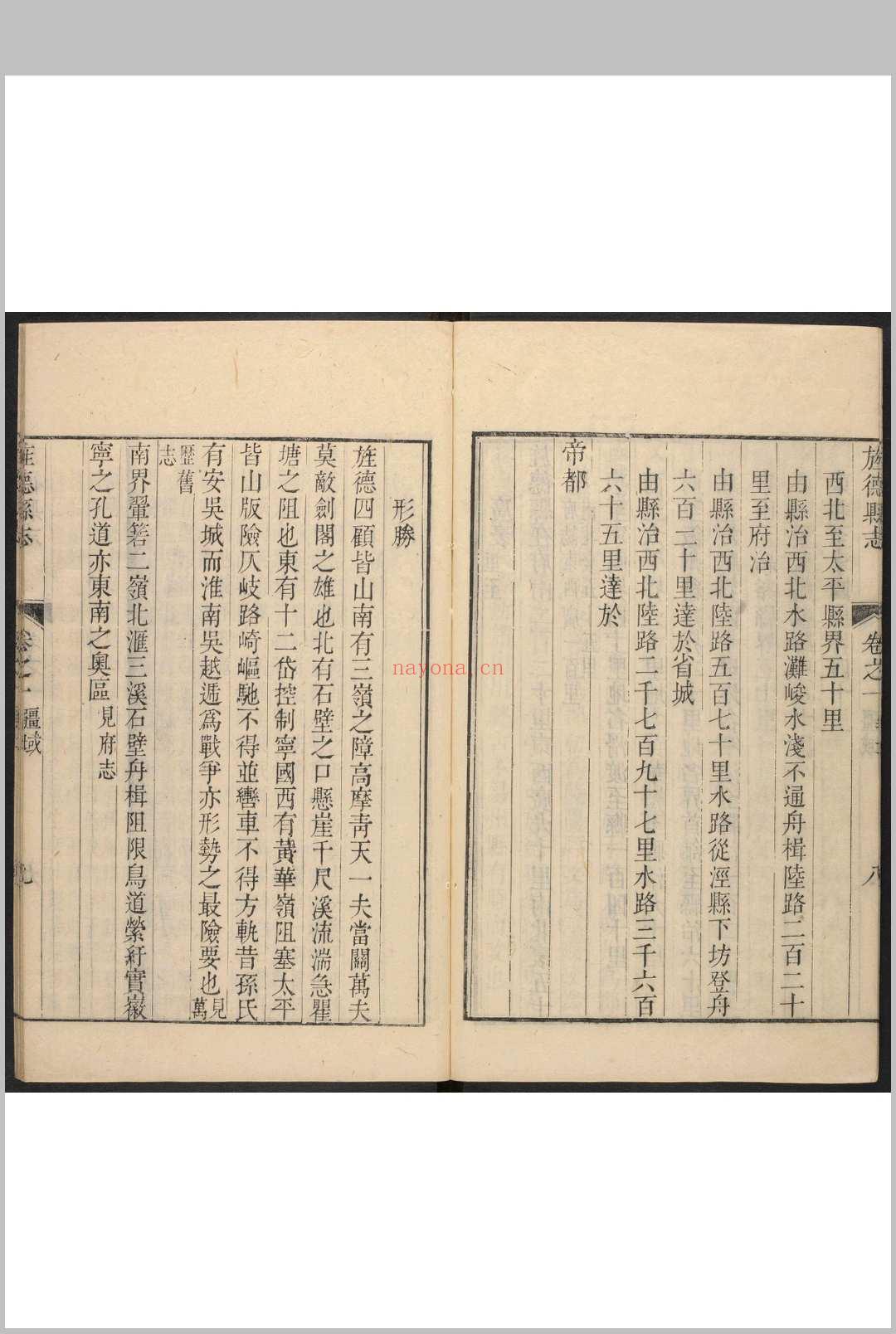 旌德县志 10卷 叶长扬纂  李瑾等修.乾隆19年 [1754]