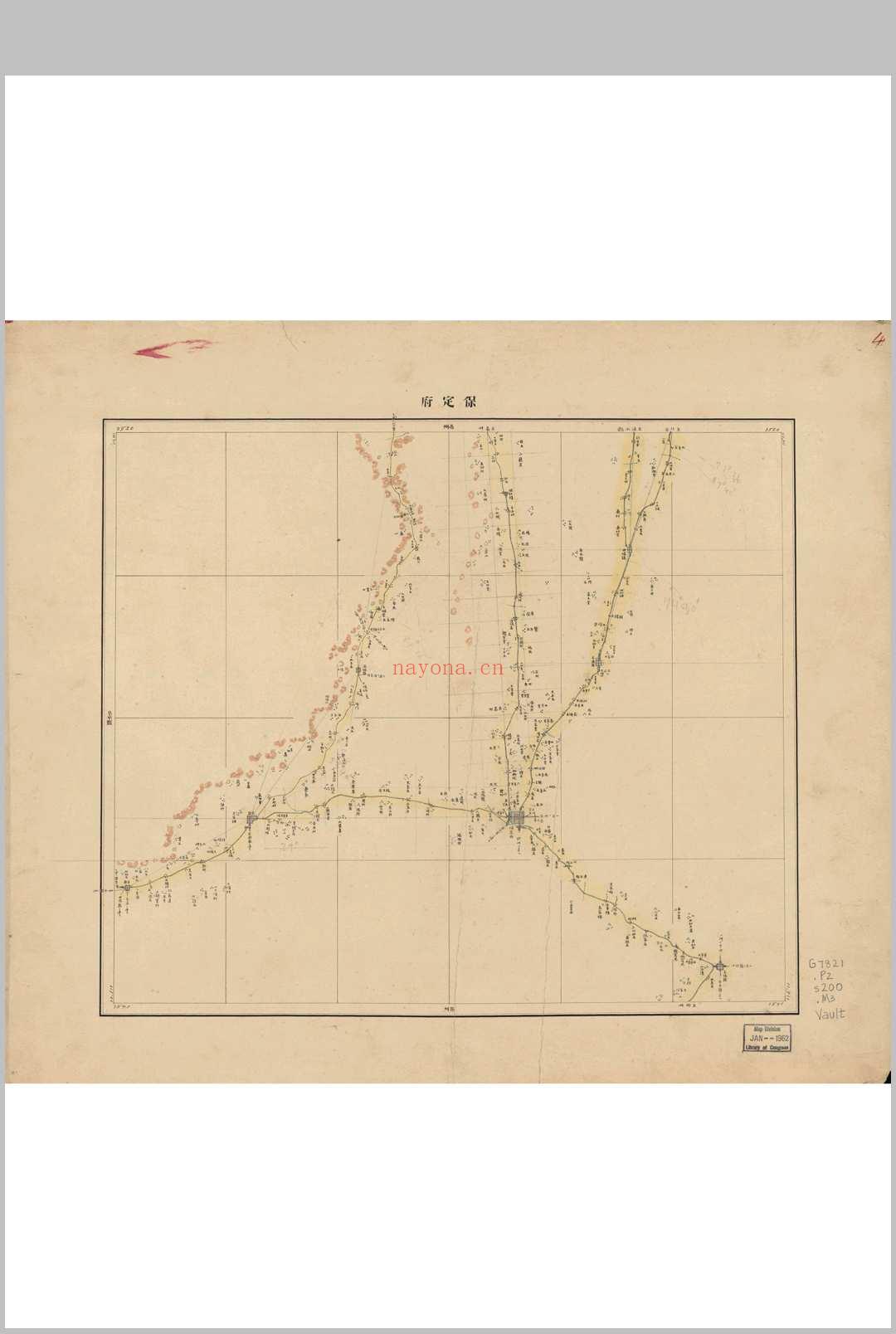 1887 直隶河南山东山西旅行沿道图