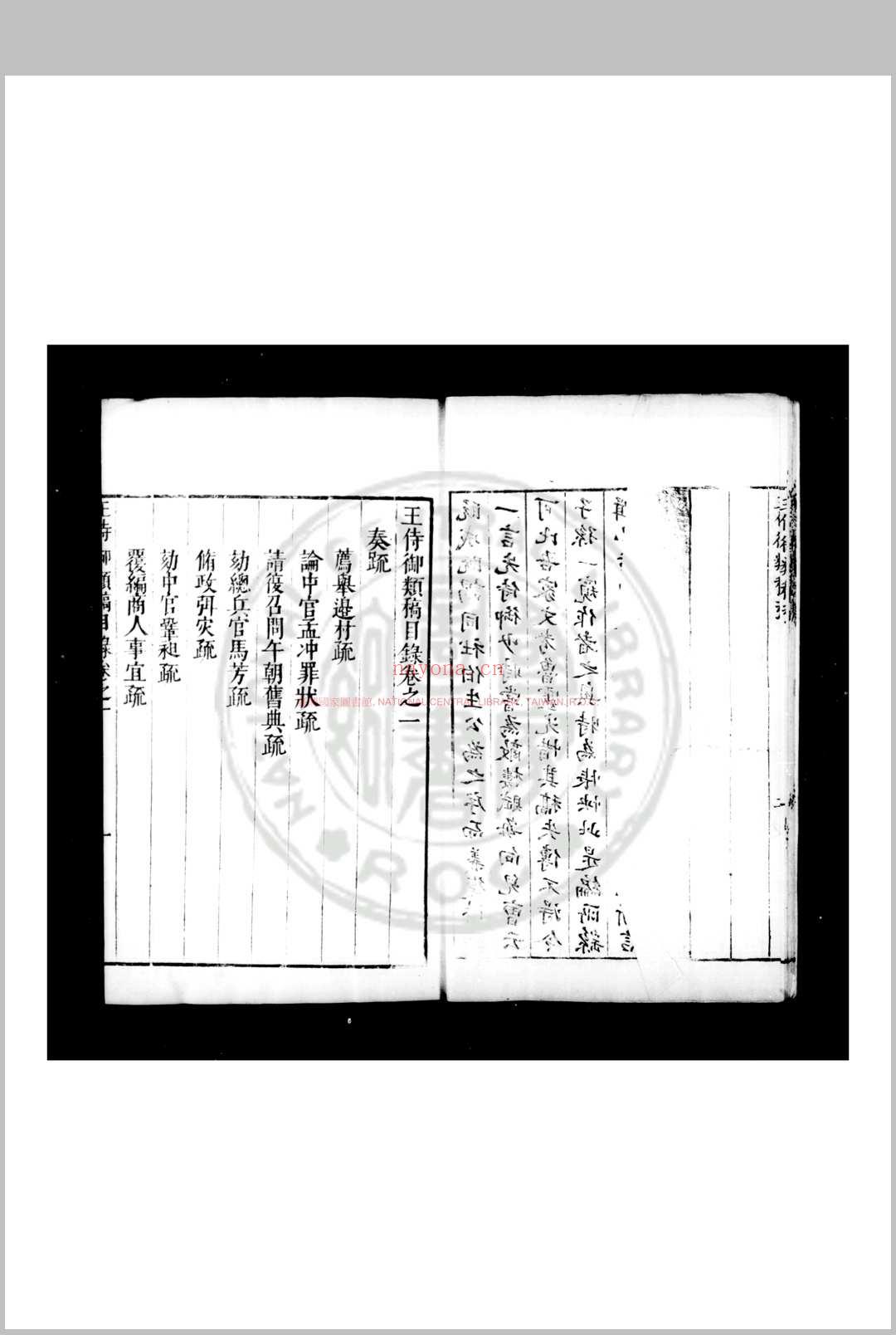 王侍御类稿 (明)王圻撰 明万历间(1573-1620)上海王氏家刊本