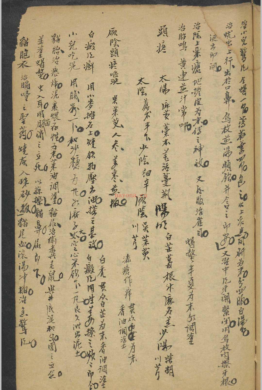 纪云 药及方杂抄   1900
