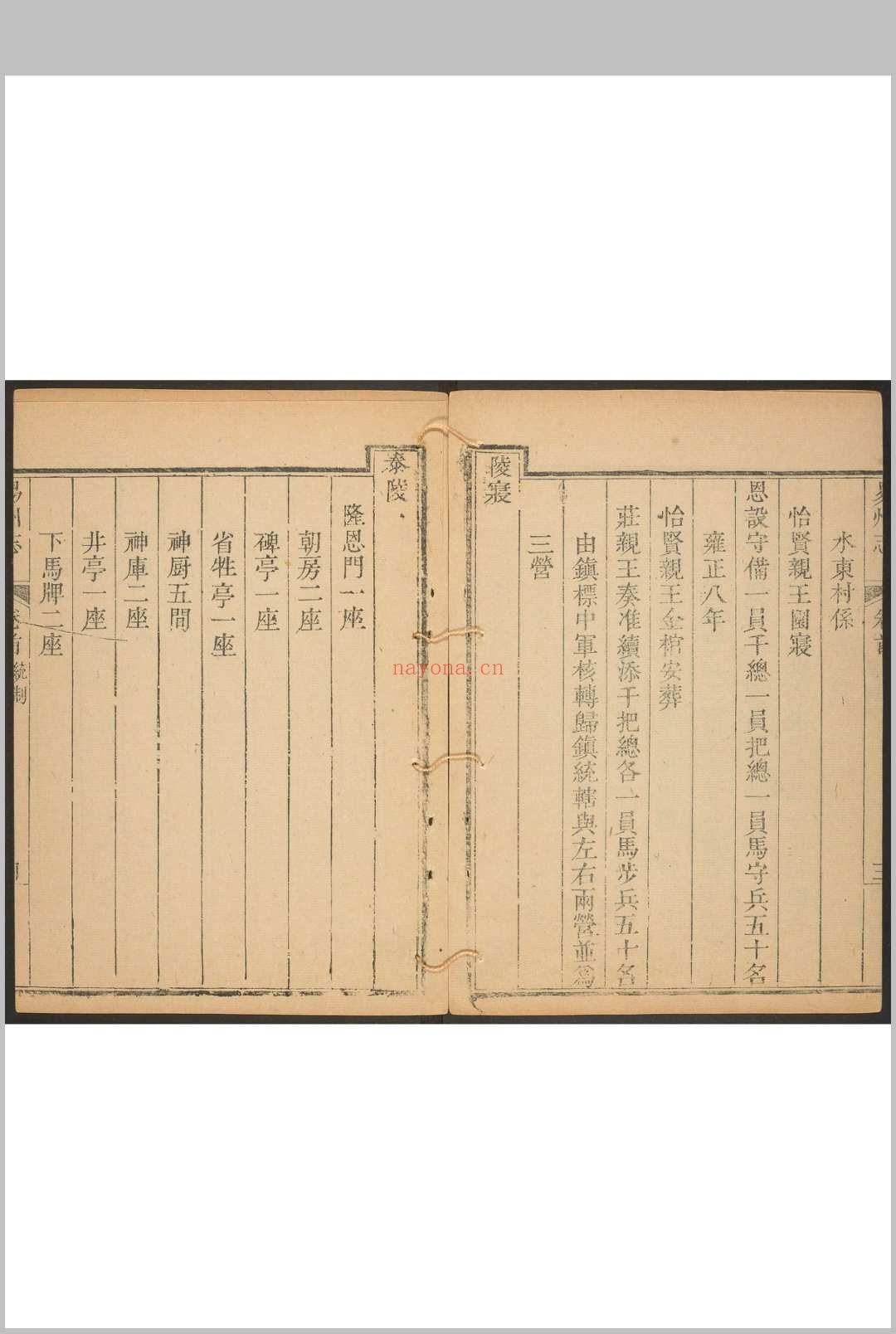 易州志  18卷, 卷首1卷 杨芊, 张登高等纂修.清乾隆12年刊本