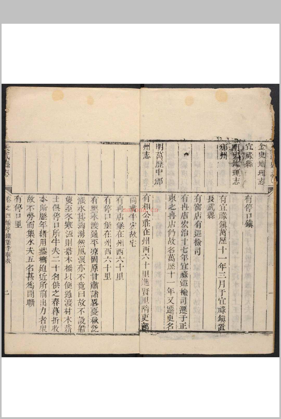 长武县志 12卷 洪亮吉等修.乾隆48年 [1783] (嘉庆24年 [1819]增刻重印)