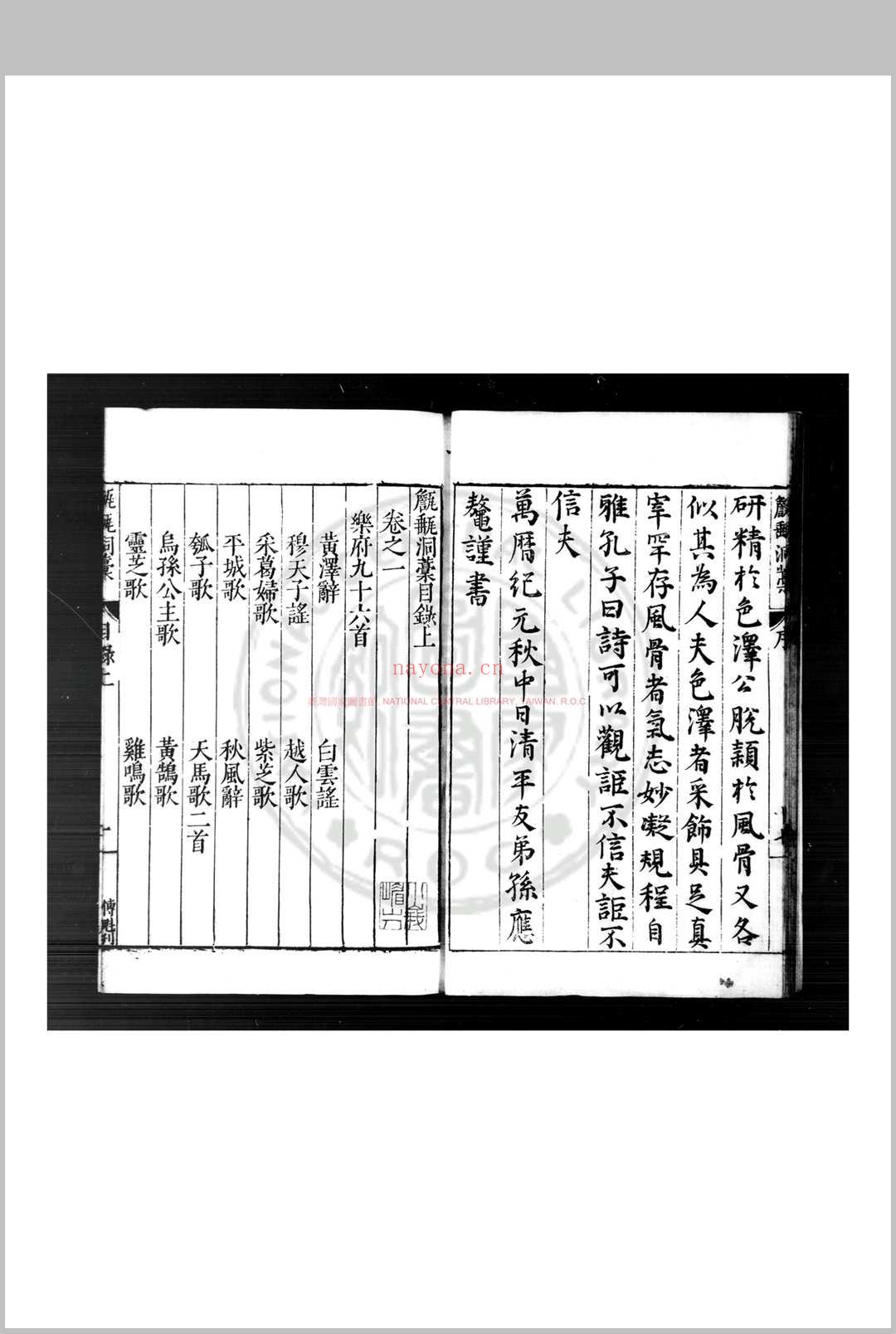 甔甀洞稿 (明)吴国伦撰 明万历甲申(十二年, 1584)兴国吴氏刊本