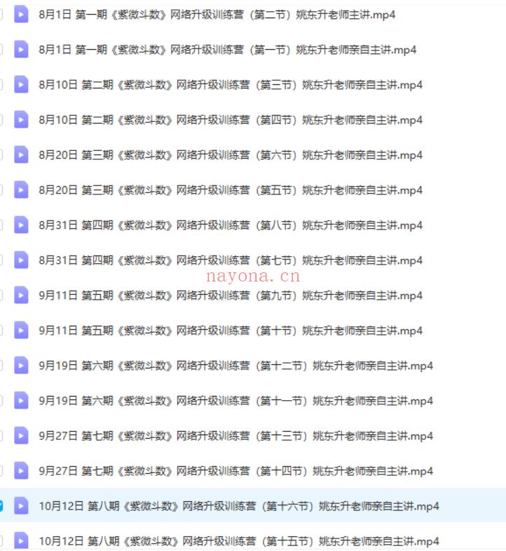 K073姚东升2022年8月到12月紫微斗数提升训练营（重点只讲面相风水应期等高级技法）视频32集  (姚东升紫微斗数资料)