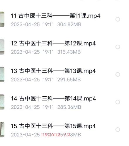 鲁东古中医十三科系列课视频25集百度网盘资源