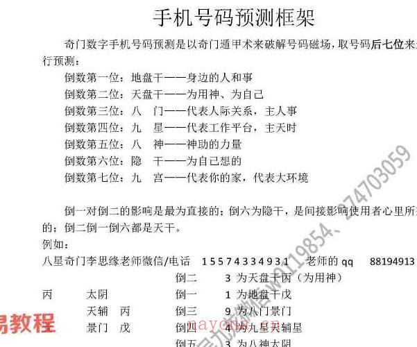 吴九龙《数字奇门、八星奇门数字 弟子升级版》高级实战班pdf(吴九龙八星奇门数字)