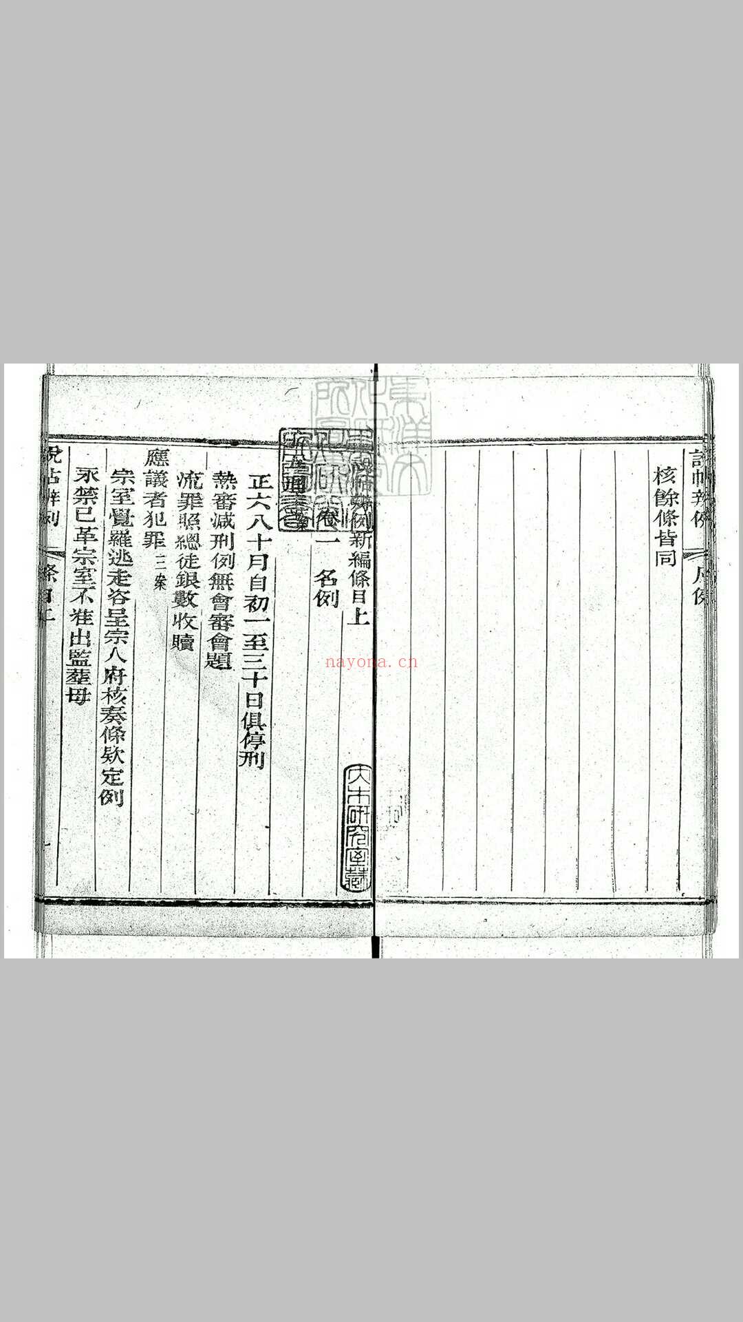 说帖辨例新编四十八卷　道光十六年活字印本