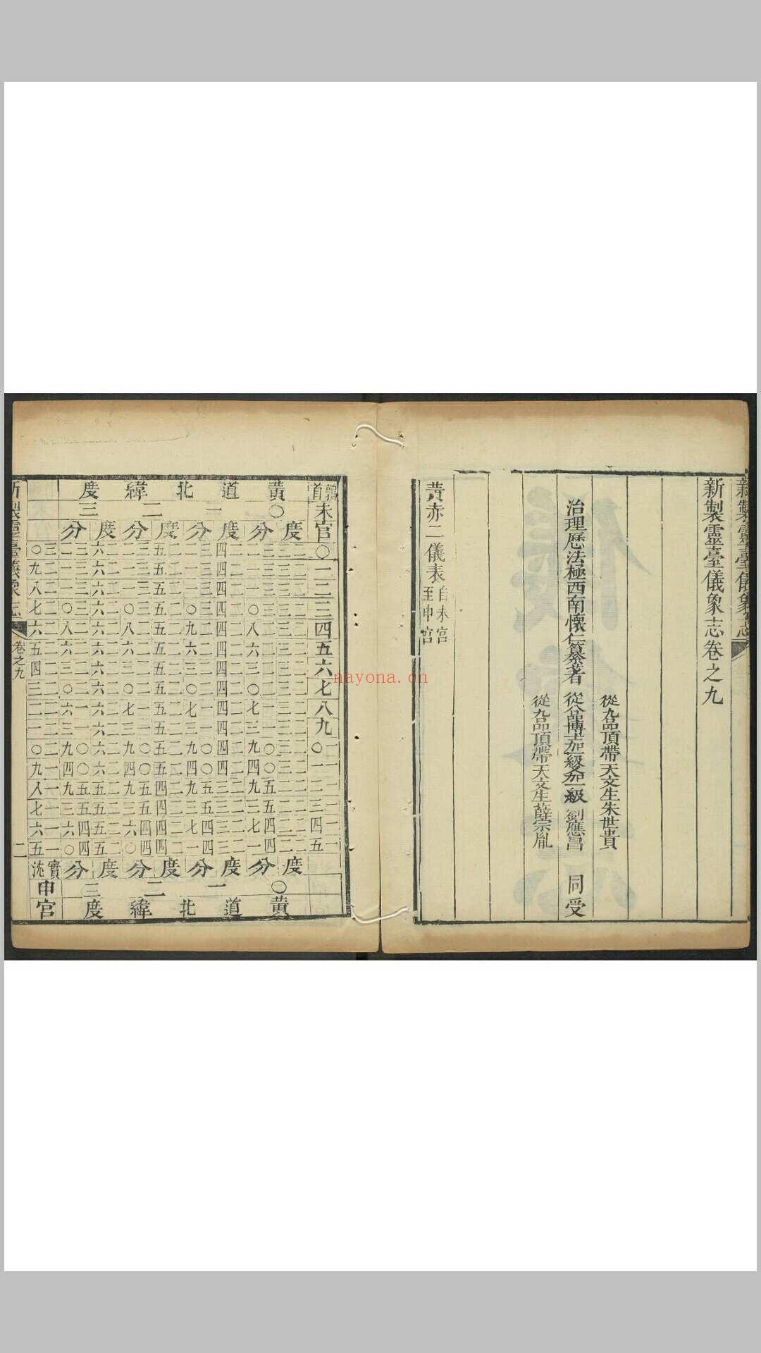 (新制)灵台仪象志  十四卷(原十六卷) 南怀仁撰  刘蕴德等笔受 清康熙13年官刊本 (灵台仪象志)