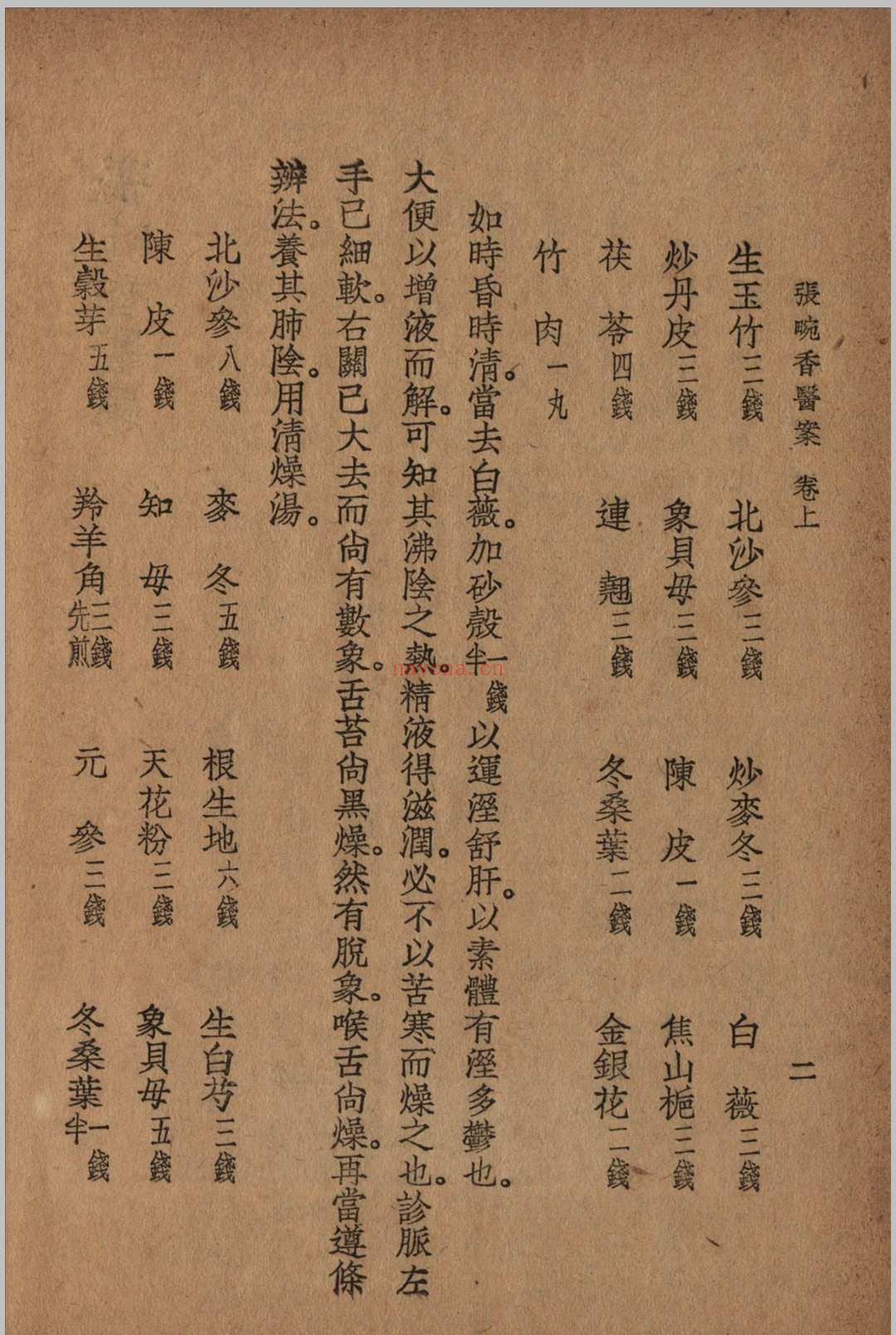 张畹香医案 张畹香 清 着 1936 大东 上海市