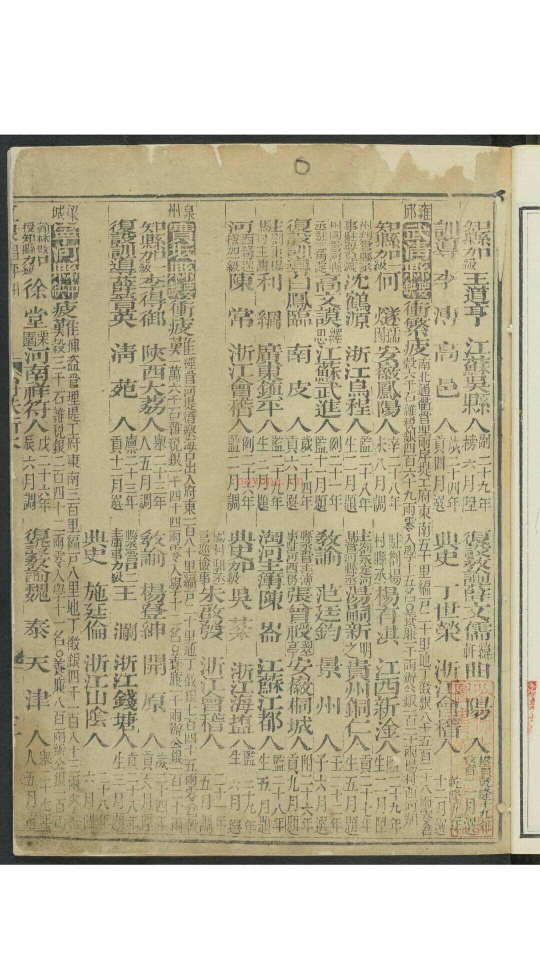 满汉爵秩全书. 京都 荣锦堂, 乾隆29 年