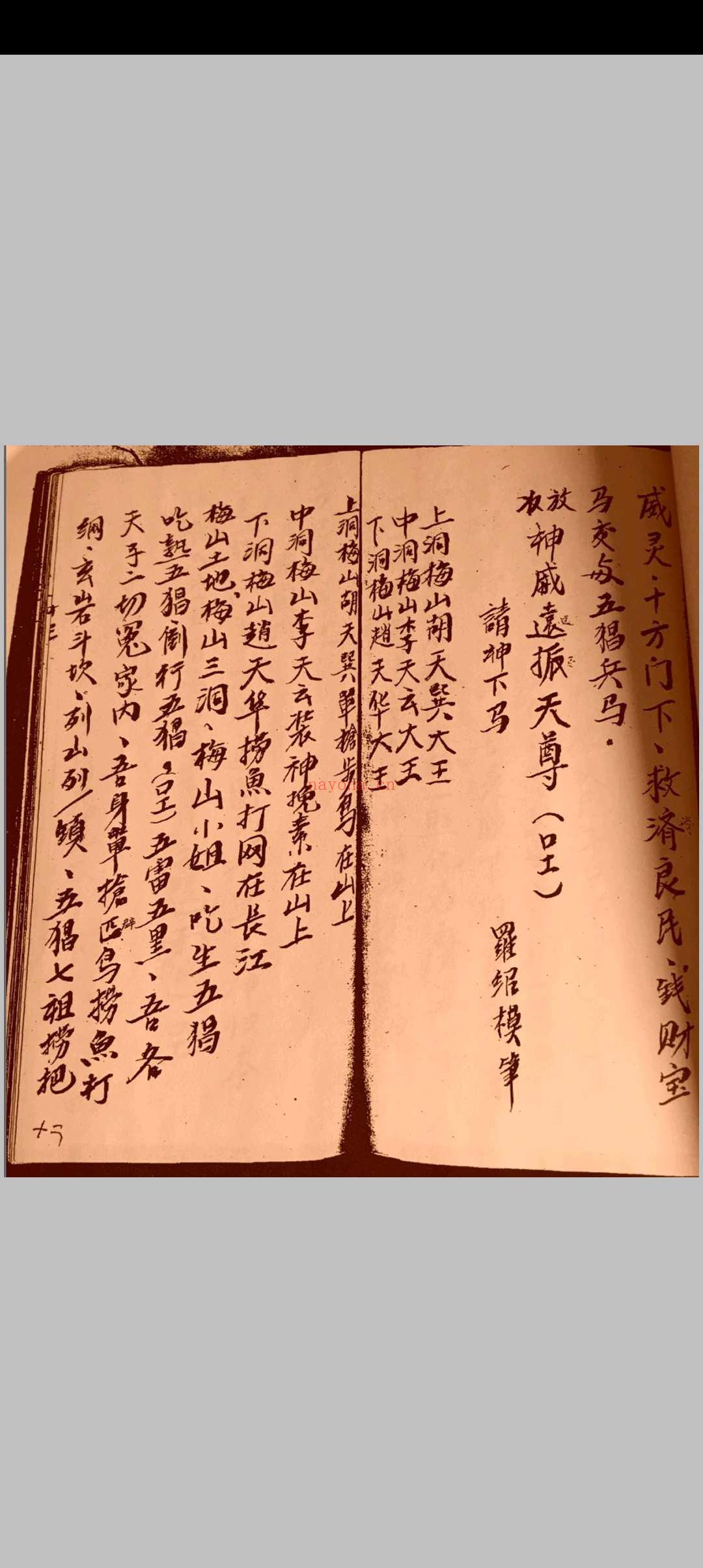 三洞梅山法本 (梅山水师法本)