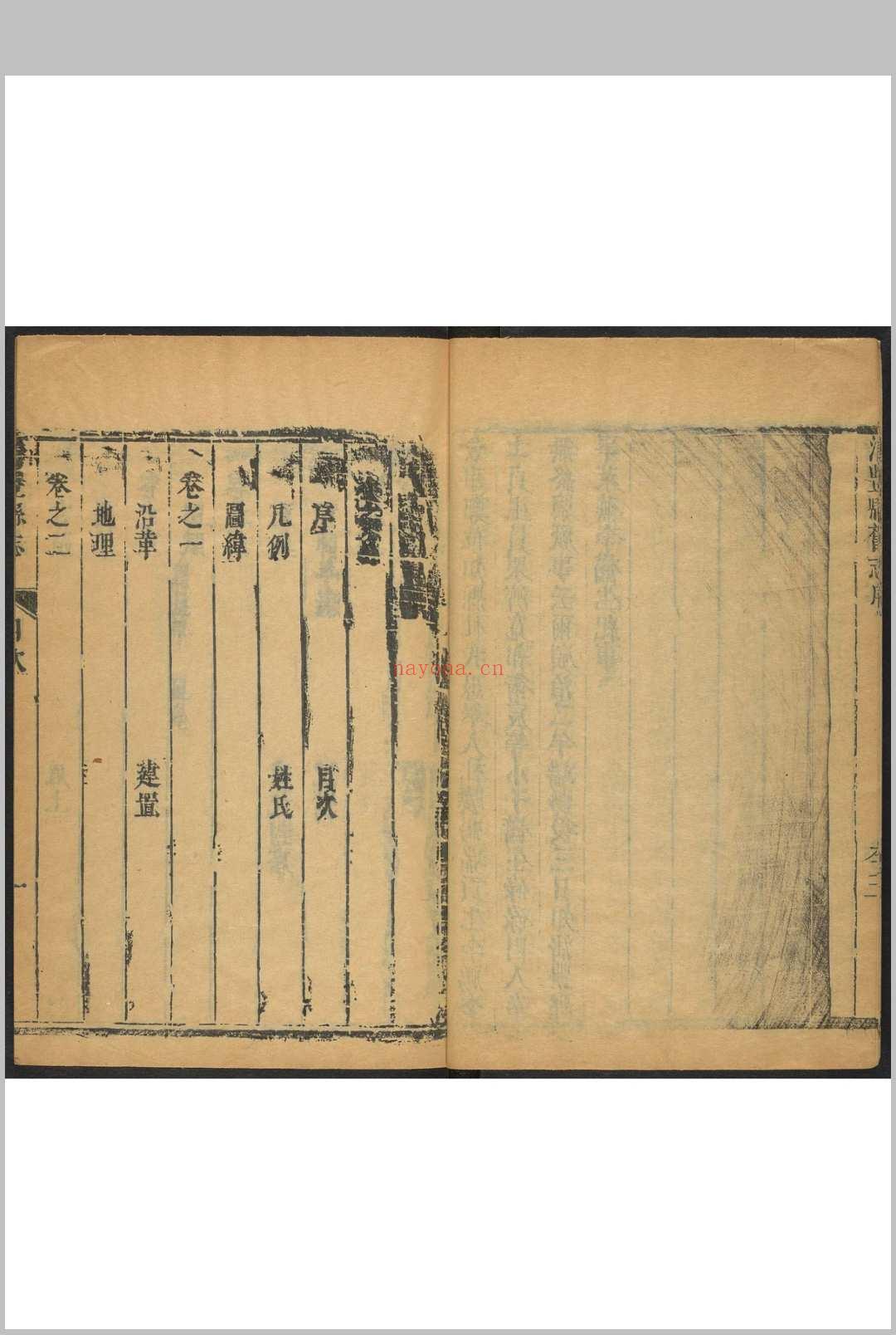 清丰县(河北)志  十卷, 卷首一卷 杨燝纂修.清康熙15年 [1676] 重修, 同年刊本 (清丰县逯志广)