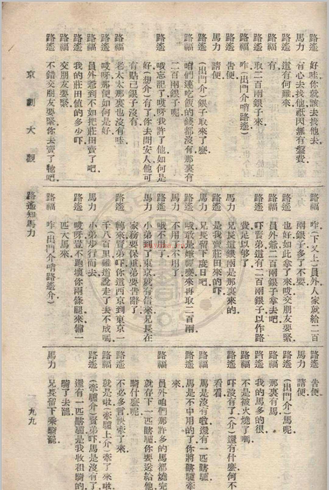 京剧大观 留香馆馆主主编 1935年 上海春明书店