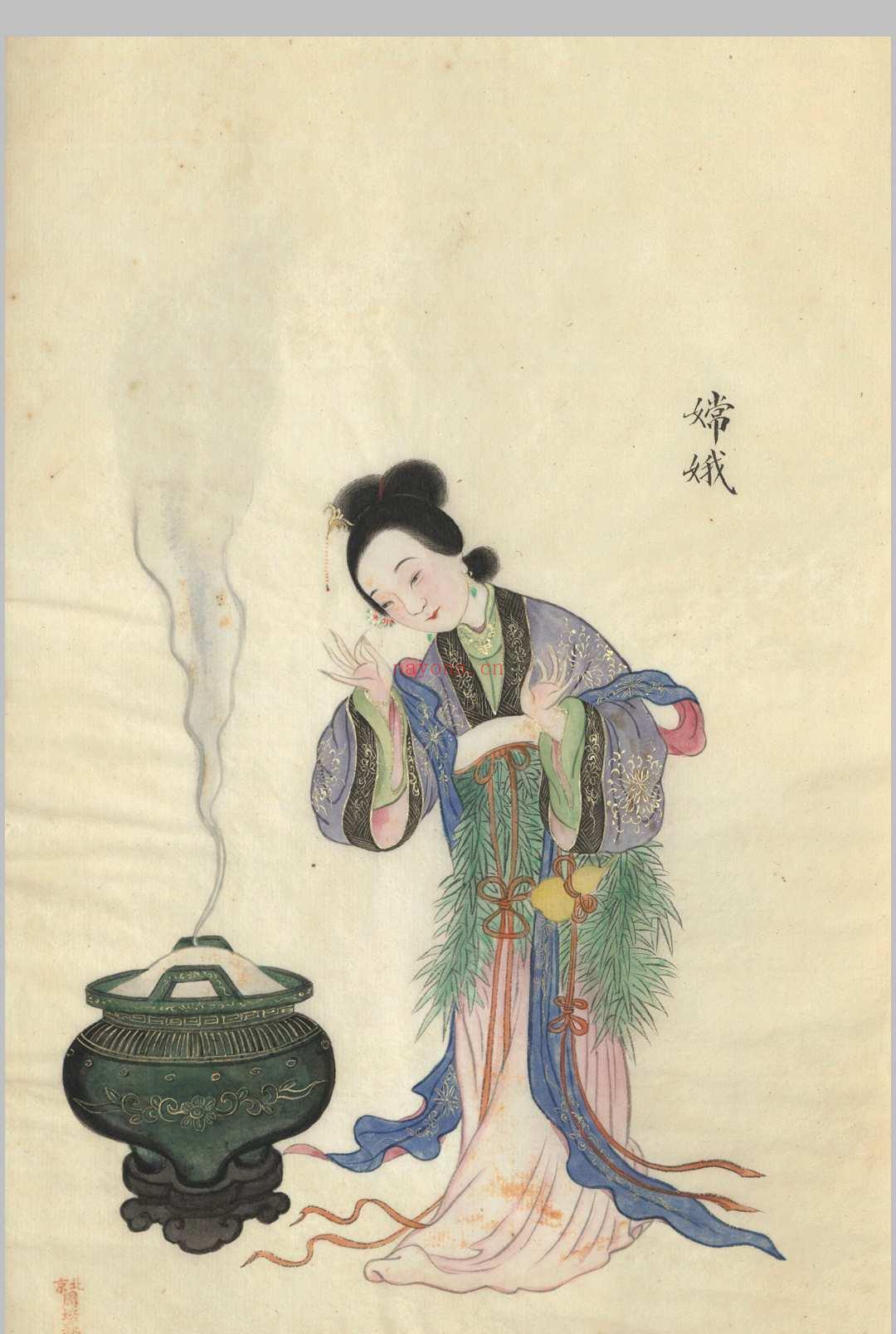 古代美人图.二十幅.清末民俗画师周培春绘本 (古代美人图简笔画)