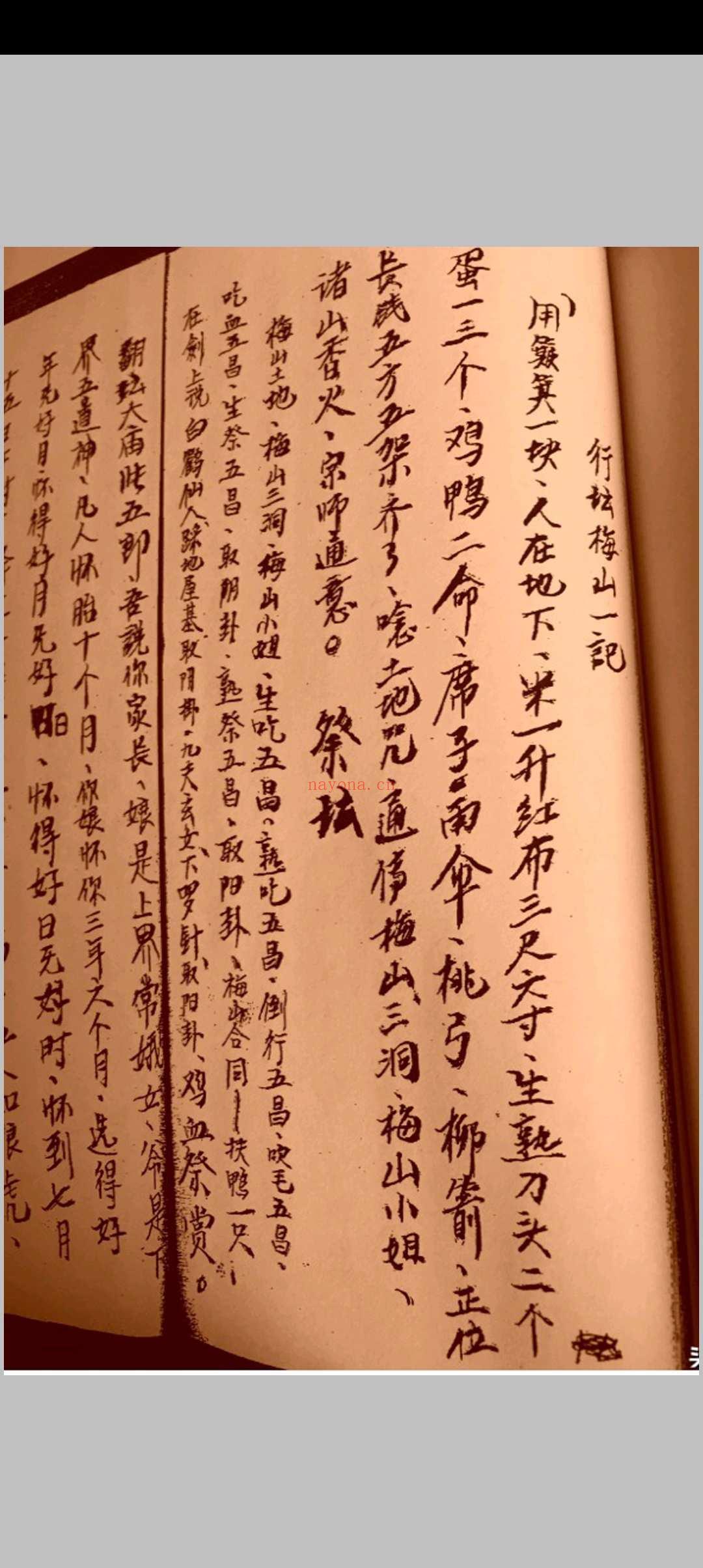 三洞梅山法本 (梅山水师法本)