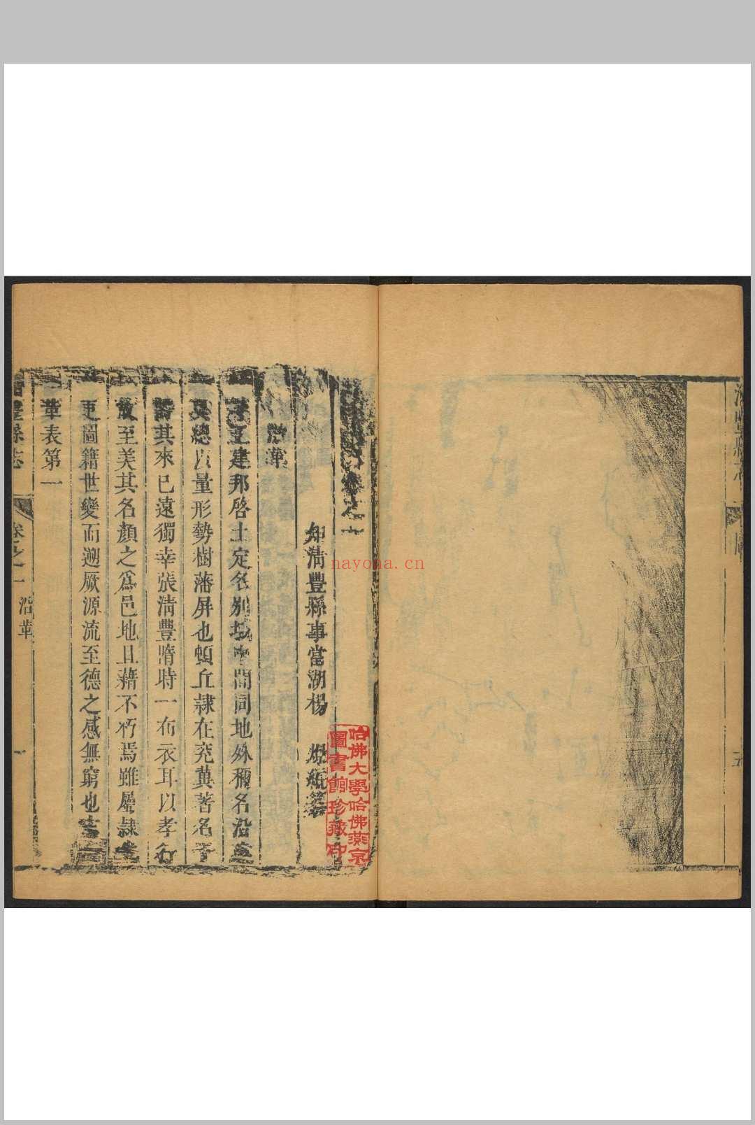 清丰县(河北)志  十卷, 卷首一卷 杨燝纂修.清康熙15年 [1676] 重修, 同年刊本 (清丰县逯志广)