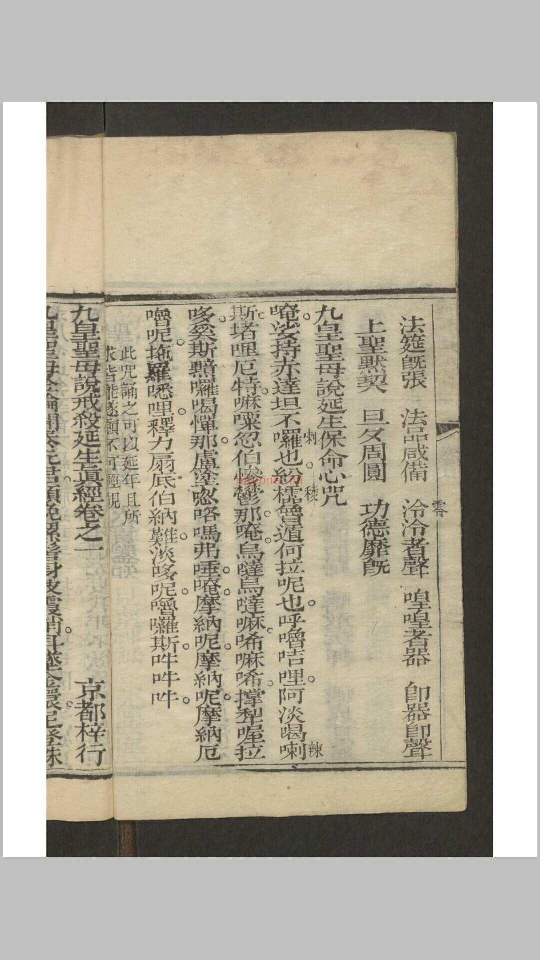 九皇圣母戒杀延生真经 十二卷 , 1844