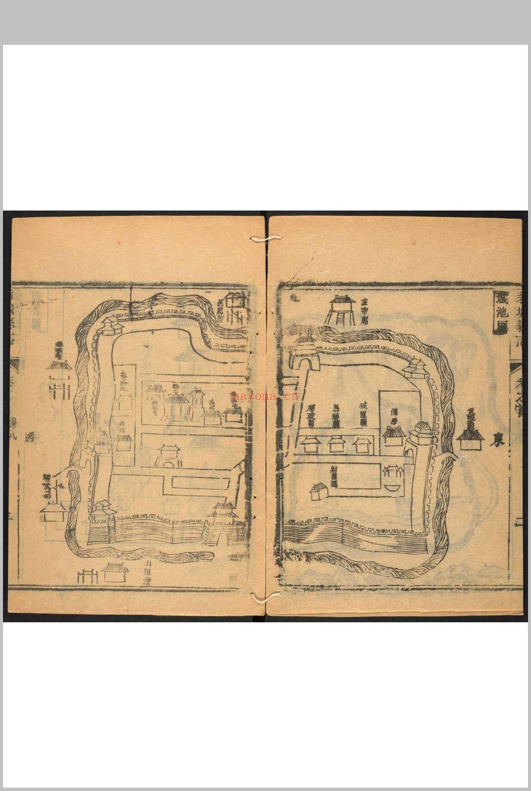 新城县志  十四卷, 卷首一卷 崔懋修  严濂曾纂. 新城县续志  [二卷]  孙元衡着.清康熙 32年