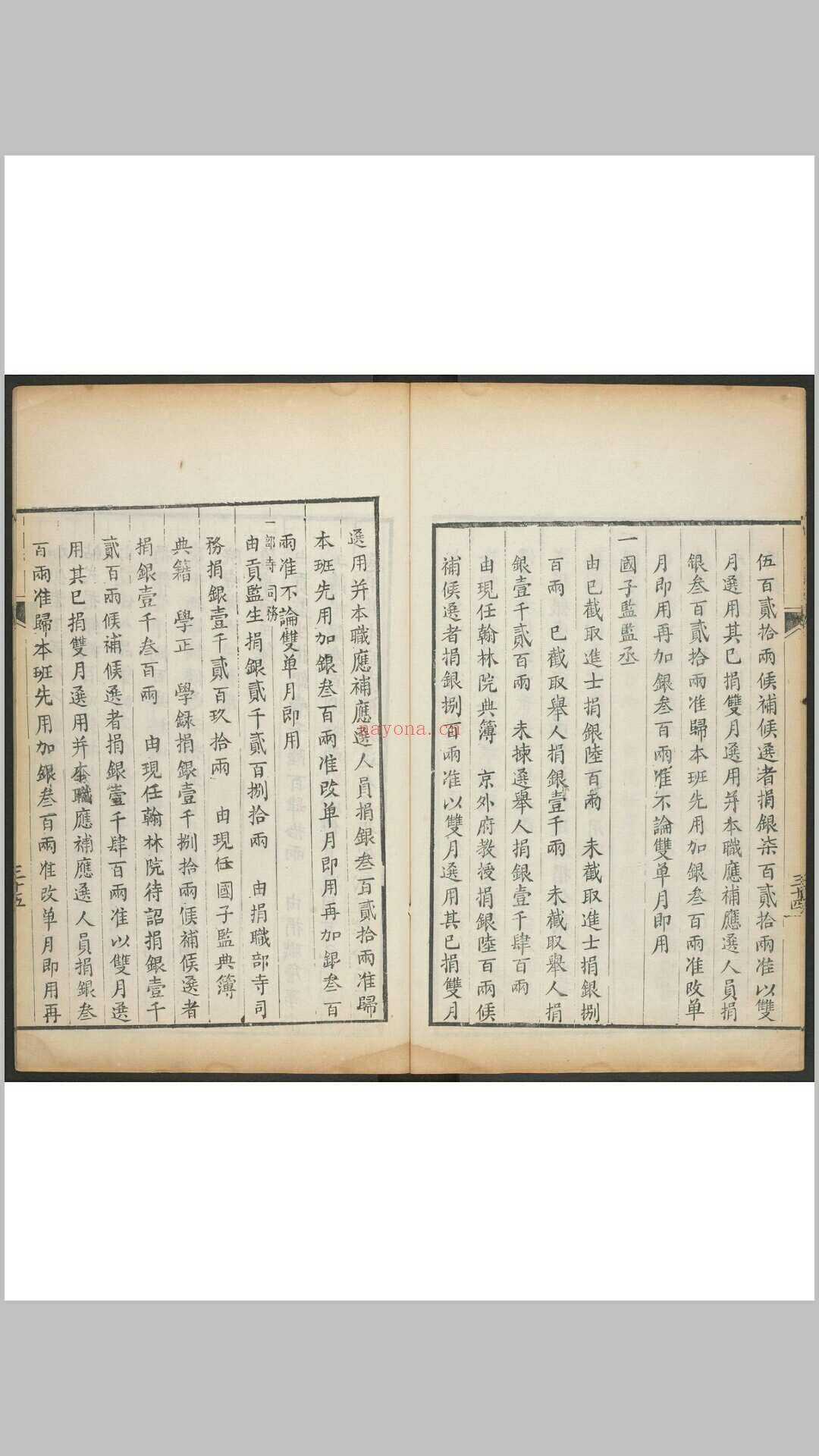 1644-1912 奏准工赈事例. 清嘉庆6年