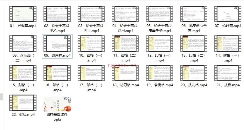 小鹿四柱基础视频22集+课件 百度网盘下载插图