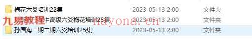 孙国海中高级梅花六爻培训等课程录音 百度云下载！