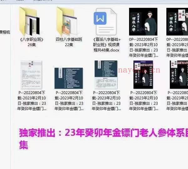 金‮门镖‬老人参体系 民间盲派八字课程48集