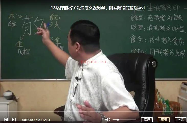 姓名学：取名起名视频教程大全五行测婚姻名字学合集（高清37集）百度网盘资源(易经汉字姓名学(取名常用))