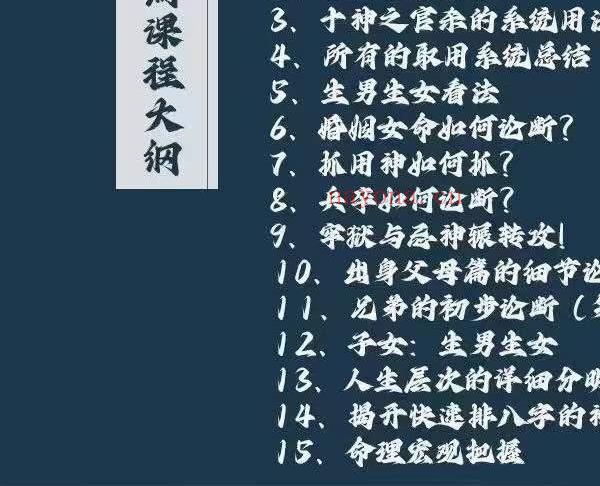 金‮门镖‬老人参体系 民间盲派八字课程48集