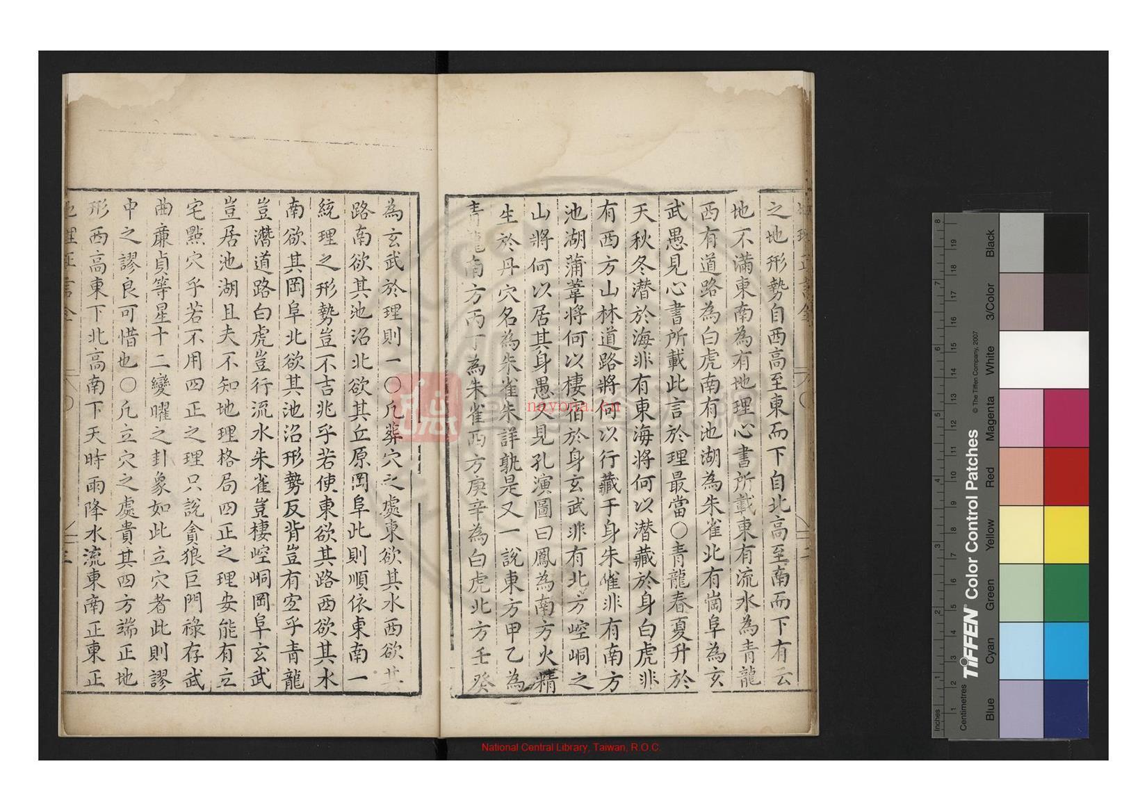 风水堪舆《地理正言》[明]朱权撰.明万历间(1573-1620)钱塘胡文焕刊本18页(风水堪舆入门书籍)