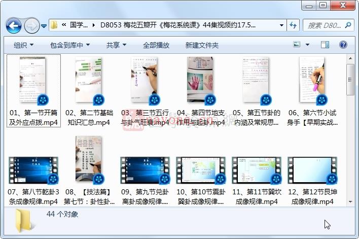 梅花五瓣开《梅花系统课》44集视频约17.5小时百度网盘分享(梅花碑前梅花开)