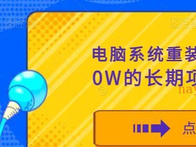 电脑系统重装U盘制作，年赚30W的长期项目【详细教程】