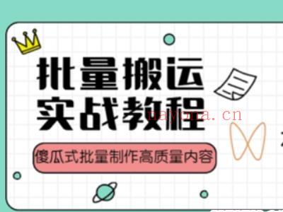 视频号批量搬运实战操作运营赚钱教程，傻瓜式批量制作高质量内容【附视频教程+PPT】